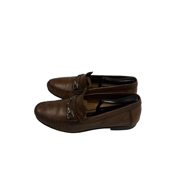Mezlan Horse Bit Loafer Slip on Brown Leather Men’s 9 M Made in Spain Nice main image 6